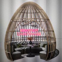 Iron bird cage decoration ornaments extra large hot pot restaurant bird cage stand outdoor large large giant bird cage