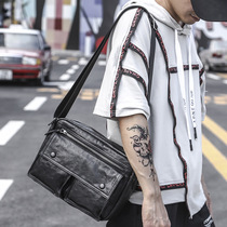 2021 new business shoulder bag mens bag street fashion cowhide shoulder bag mens large capacity Mens bag