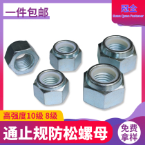 GB889 class 10 nylon lock nut self-locking anti-skid lock nut 8 level pass stop gauge M6M8M12