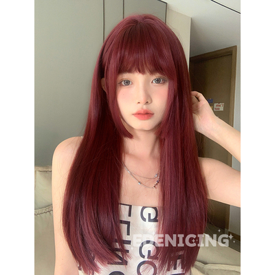 taobao agent Sugar -coated wig female daily long hair lolita Ji Fa sweet net red jk natural red full set of fake discovery