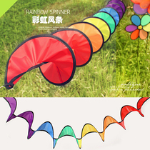 1 6 meters long Korean tent flag decoration Rainbow wind bar camping wind turn hair dryer Colorful tent lanyard national style