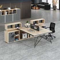 Staff desk simple modern station card holder financial staff office computer table and chair combination 4 double seats