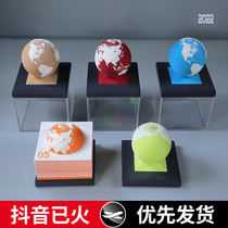 (Douyin same model) 2022 Earth calendar 3d paper carved note paper desktop desk calendar Forbidden City model creative simple Tiger year countdown hand tear plan custom self-discipline clock travel ornaments