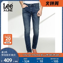 LeeXLINE 21 new autumn and winter 705 standard dark blue sanded mens jeans LMB100705100-630