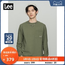 Lee Mall The Same Section 22 Spring Summer New Pint Comfort Version Round Collar Multicolored Male Long Sleeve T-Shirt Tide LMT0015894DR