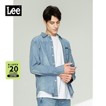 Lee mall with 21 autumn and winter New Standard version Blue men long sleeve denim shirt LMT0010926VC-283
