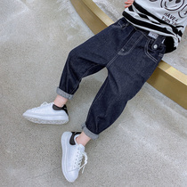 Boys jeans autumn Korean version of early autumn small childrens pants baby Autumn Tide spring and autumn childrens clothing 2021 New