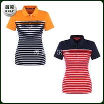 Special 2021 summer new Korean GOLF suit ladies FANTO * striped short sleeve T-shirt GOLF