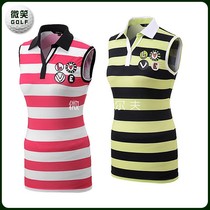 Special Offer 2021 Summer Korea Golf Suit LADIES ELL * Striped SLIM fit SPORTS SLEEVELESS T-shirt GOLF