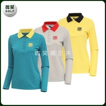 Special 2021 spring new Korean GOLF suit ladies lapel sports long sleeve T-shirt GOLF