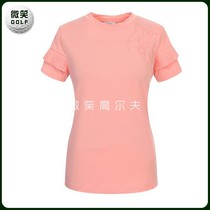Special offer 2021 summer new Korean golf suit womens LYN * pleated round neck short sleeve T-shirt GOLF