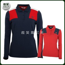 Special 2021 spring new Korean golf suit women contrast color sports breathable long-sleeved T-shirt GOLF
