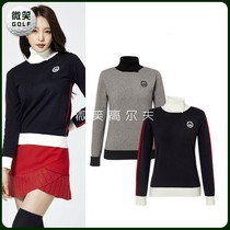 Special 2020 Autumn New Korean GOLF suit ladies high neck warm color sweater GOLF