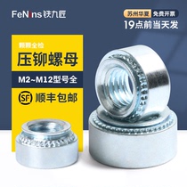  Riveting nut Galvanized sheet metal screw cap Pressure plate nut S-M2 5M3M4M5M6M8M10M12-0 1 2