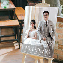 Custom wedding welcome card Wedding big photo KT knot wedding welcome card New couple name card Three-life edge wedding products