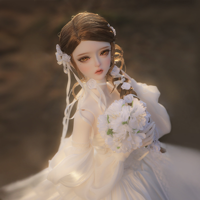taobao agent Bjd doll clear 3 -point white female wedding princess SD humanoid doll clothing, makeup, handmade spot original genuine