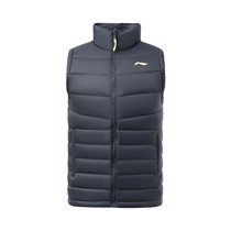 Li Ning down vest mens 2021 winter new stand collar slim fit warm duck down sportswear AMRR029