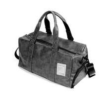 Hong Kong new leather portable business travel bag dry and wet separation fitness bag short distance outdoor leisure