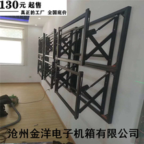 Commercial display splicing screen front maintenance hydraulic bracket 43 inch 46 inch 49 inch 55 inch hanging wall hanging bracket Telescopic pylons