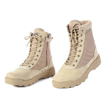  New summer outdoor combat mens boots lightweight and breathable large size tactical boots training boots womens high-top genuine marine boots