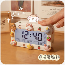 Electronic alarm clock student dedicated 2021 new smart girl children desktop clock get up powerful wake-up artifact