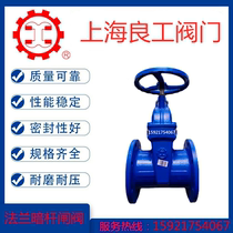 Shanghai Liangong Shanghai Industry valve dark Rod elastic seat seal valve Z45X-16Q soft seal flange gate valve DN100