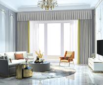 Magnolia Nordic simple style living room bedroom window high-grade atmosphere cotton linen splicing blackout curtain X320130