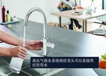 GROHE Wave Blue Bubble Water Kitchen Faucet 31606000