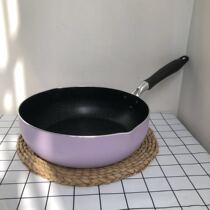 (Beautiful cherry blossom purple) export Japanese non-stick rice stone pattern fried wok multi-function pot baby supplement pot