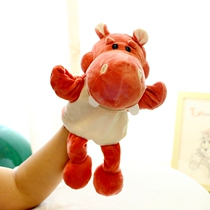 Hippo hand puppet doll animal gloves plush toy doll early education kindergarten performance children telling stories