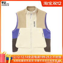 Li Ning vest 2021 Winter new BADFIVE basketball series men plus velvet loose knitted vest AMDR045