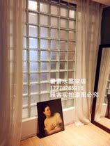 Hollow Glass Brick Partition Wall Glass Partition Wall Genguan Crystal Glass Brick Toilet Partition