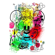 Judas Arrieta Bubble Hall Series Mickey 2 Limited edition trend prints with mounting