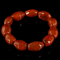 55 07 grams 13-14 5mm nine-mouthed material fine-woven South red agate hand string