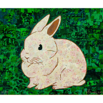 (Famous Boutique) Xue Songbop Artist (Rabbit) Signature Silkscreen Prints Limited fidelity