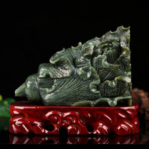 Hetian Jade Jasper ornaments cabbage (Baicai) 1960G jade carving boutique small ornaments