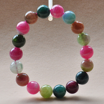 Candy-colored rainbow single-circle bracelet 10 6 mi 34 7g Brazilian natural tourmaline bracelet female Vanves 11857
