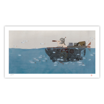 (far from the lookout) The beauty concerto Zhou Xue (a sea of people) signs the printmaking