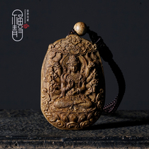  Direct purchase to pick up leaks(Kalimantan thousand-handed Guanyin pendant)Natural agarwood fragrance pure pendant
