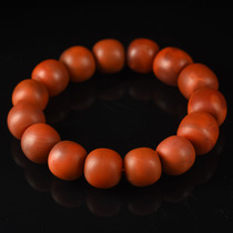 81 74 grams 15-16mm large pieces of paste south red agate old beads hand string