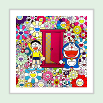 Trend art] Takashi Murakami Through any door we reached the flowers Offset print fidelity