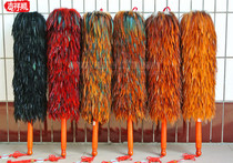 Jixiang Shunfang real chicken feather duster household dust removal wedding dowry do not lose hair housework cleaning thickened chicken feather Zen