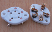 Ceramic gold-plated flat five-legged electronic tube holder Suitable for 807 FU-7 and other bile ducts with electronic tube holder