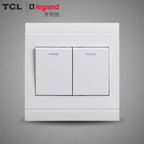 TCL switch socket Legrand 86 wall switch socket panel Meilun mountain Yabai two open single control fluorescence