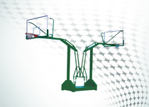 Mobile double-arm basketball stand Haiyan basketball stand two-way mobile basketball frame steel board basketball stand
