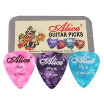 Alice Alice Square Metal Picker Box 24 pieces Folk Guitar Picker Set