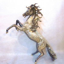 Pakistan bronze sculpture Arthur handicrafts copper lucky horse factory direct gift shopkeeper recommended