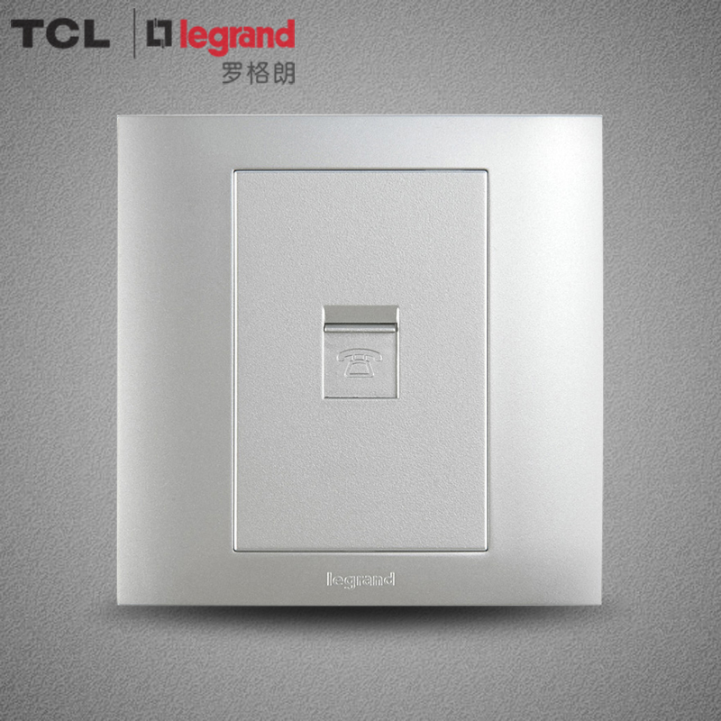 TCL Rogerland Switch Panel Switch Socket Panel Shijie Silver Series Telephone Socket