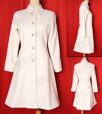 taobao agent Oly-Dragon and Tiger Fengsaka Tiger TV version of white trench coat comfortable COS clothing customization