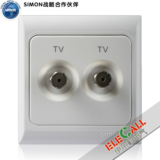 Simon Switch Euro 61 Series Binary TV Socket J60479